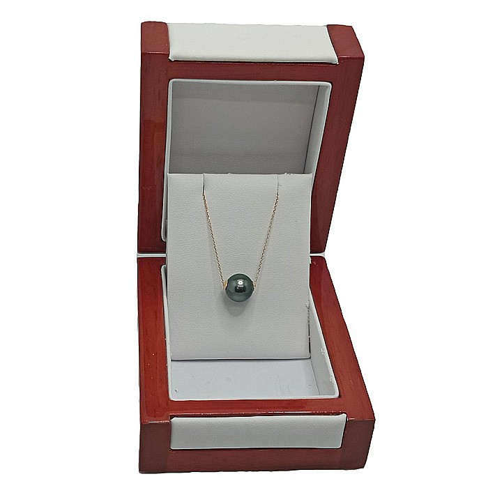 Colier Perlă Naturală Tahitiană 8-9 mm, AAA, Aur Galben 14K | KASKADDA® [4]