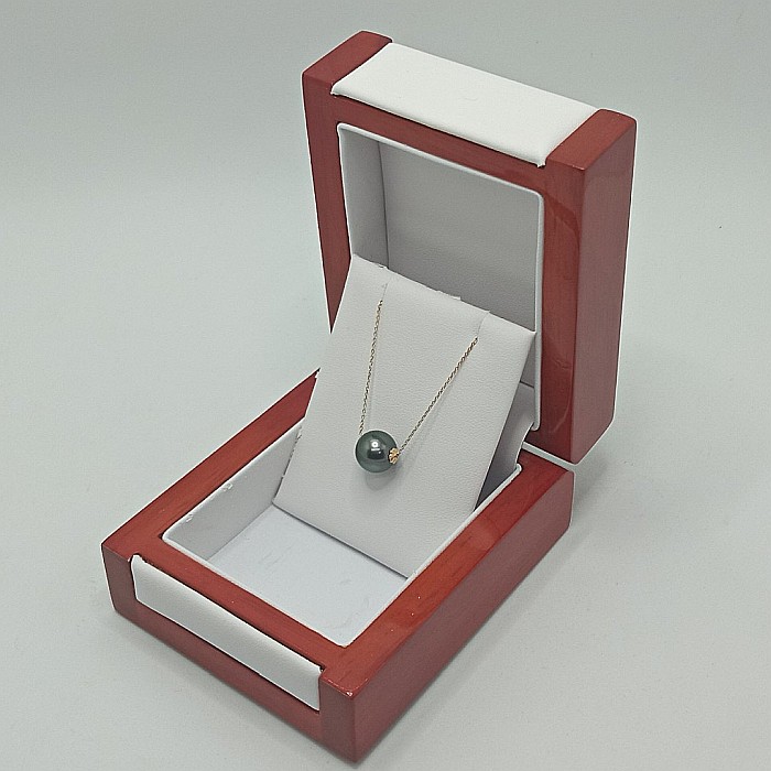 Colier Perlă Naturală Tahitiană 8-9 mm, AAA, Aur Galben 14K | KASKADDA® [3]