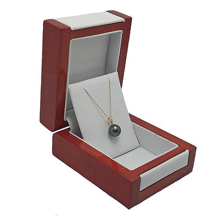 Colier Perlă Naturală Tahitiană 8-9 mm, AAA, Aur Galben 14K cu Pandantiv | KASKADDA® [3]