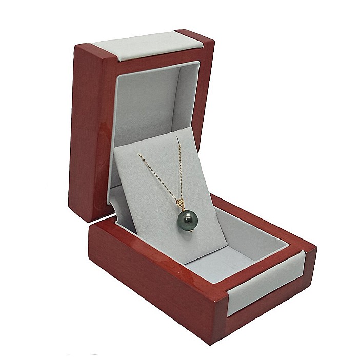 Colier Perlă Naturală Tahitiană 9-10 mm, AAA, Aur Galben 14K cu Pandantiv | KASKADDA® [4]