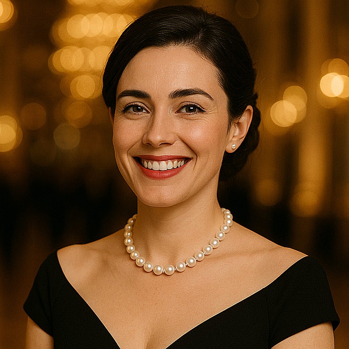 Colier Perle Naturale la Baza Gâtului 9–10 mm, Închizătoare Aur 14K | KASKADDA® [3]