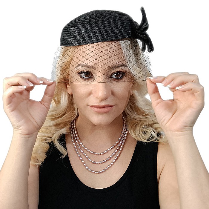 Colier Triplu Perle Lavandă 8/6 mm, Ovale, Calitate AA+, Argint 925 | KASKADDA® [3]