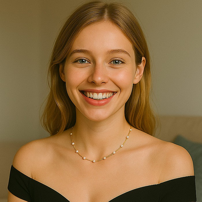 Colier Perle Naturale, Office, 4–5 mm, Calitate AAA, Aur 14K, | KASKADDA® [4]