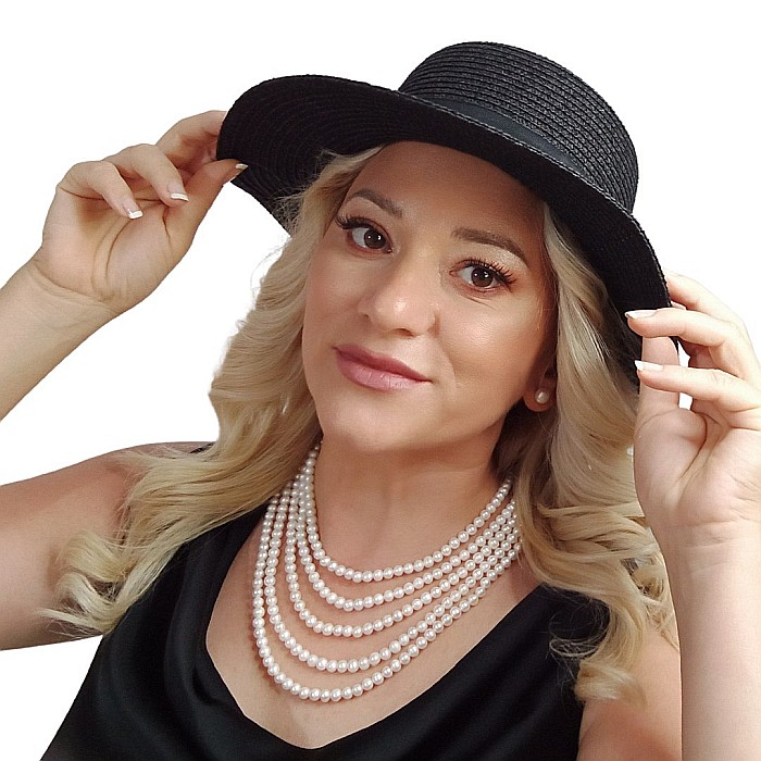 Colier Perle Naturale Albe, AA+, Extravagance, Argint 925 | KASKADDA® [3]