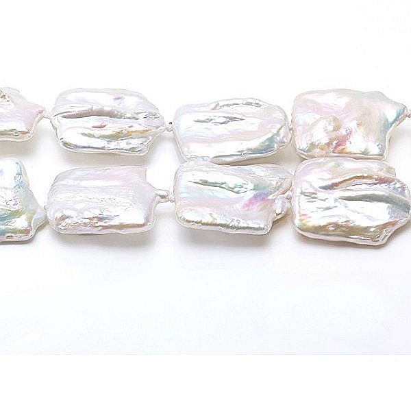 Colier Perle Naturale Baroque Albe și Închizătoare Argint 925 | KASKADDA® [2]