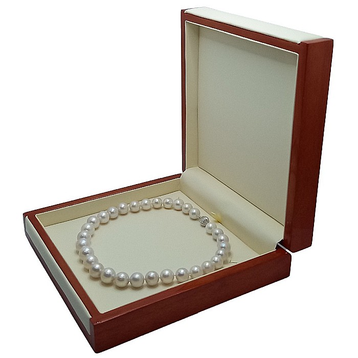 Colier Perle Naturale Edison Albe 11,5–14,5 mm, AAA, Aur Alb 14K | KASKADDA® [14]