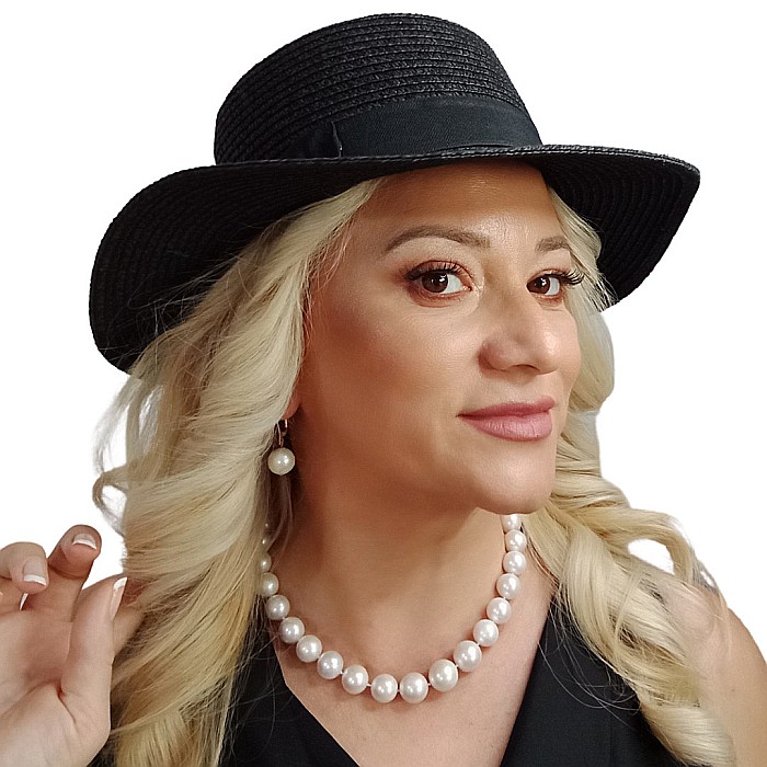 Colier Perle Naturale Edison Albe 11,5–14,5 mm, AAA, Aur Galben 14K | KASKADDA® [8]