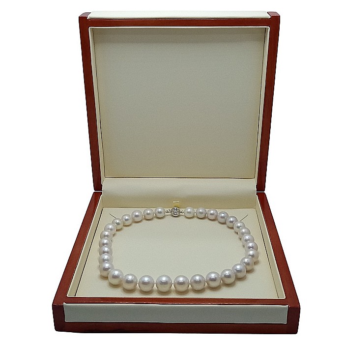 Colier Perle Naturale Edison Albe 11,5–14,5 mm, AAA, Aur Alb 14K | KASKADDA® [15]