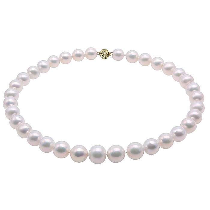 Colier Perle Naturale Edison Albe 11,5–14,5 mm, AAA, Aur Galben 14K | KASKADDA® [13]