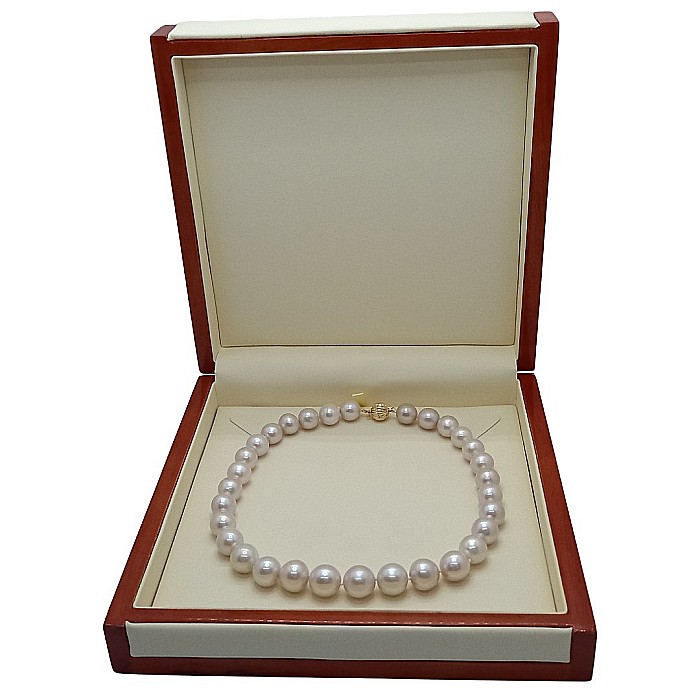 Colier Perle Naturale Edison Albe 11,5–14,5 mm, AAA, Aur Galben 14K | KASKADDA® [14]