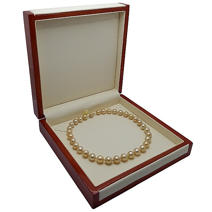 Colier Perle South Sea Aurii 9-11 mm, Aur Galben 14K cu Bile | KASKADDA® [6]