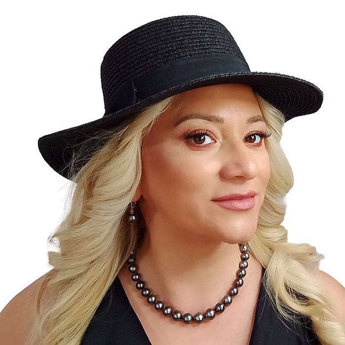 Colier Perle Tahitiene 9–11 mm, AAA, Aur Alb 14K | KASKADDA® [15]