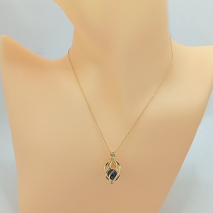 Perla Surpriza, Set Argint Placat cu Aur de 14 k si Perle Naturale [6]