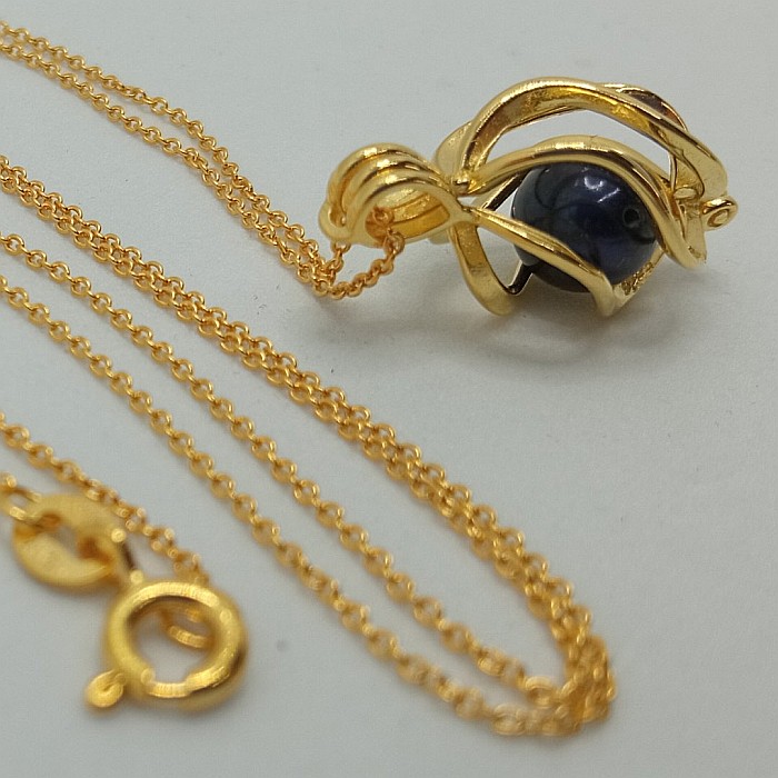 Perla Surpriza, Set Argint Placat cu Aur de 14 k si Perle Naturale [5]