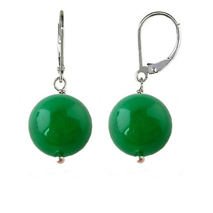 Set Argint cu Jad Natural Malaesian de 12 mm [3]