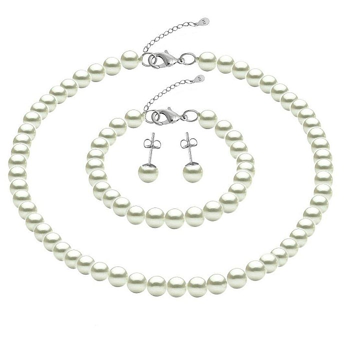 Set Clasic Perle Naturale Albe 6–7 mm – Colier, Brățară și Cercei, Argint 925 | KASKADDA® [2]