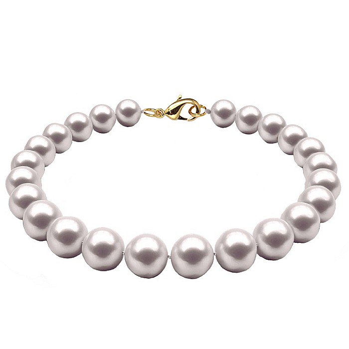 Set Colier si Bratara cu Perle Naturale Albe de 7-8 mm si Inchizatori din Aur Galben de 14 karate [3]