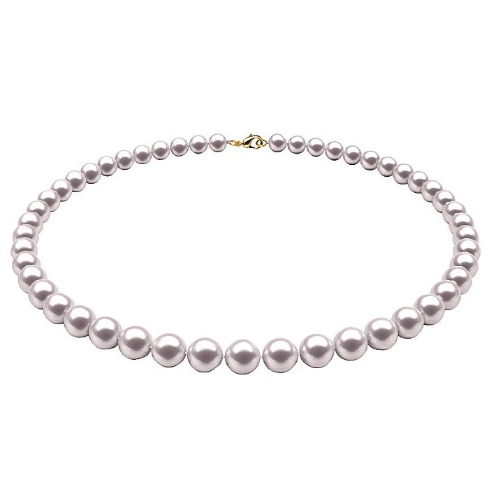 Set Colier si Bratara cu Perle Naturale Albe de 7-8 mm si Inchizatori din Aur Galben de 14 karate [2]