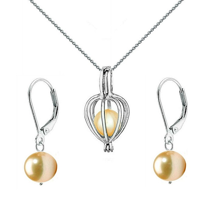 Set Perla Surpriza cu Cercei Business Crem [2]