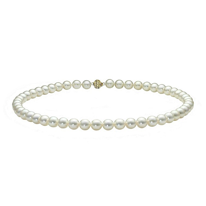 Set Perle Akoya Japoneze 7,5–8 mm – Colier, Brățară și Cercei, Aur Galben 14K | KASKADDA® [2]