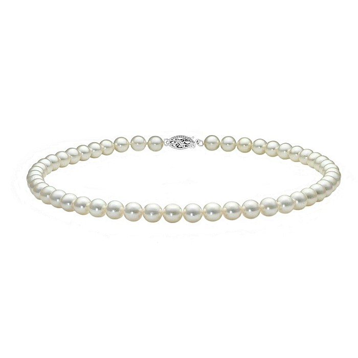 Set Perle Akoya Japoneze 5,5–6 mm – Colier și Brățară cu Închizători Filigranate, Aur Alb 14K | KASKADDA® [2]