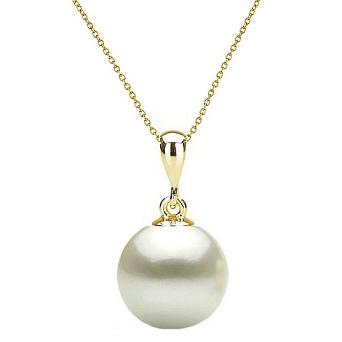 Set Perle – Colier cu Pandantiv și Cercei, Aur Galben 14K, Perle Albe Premium 10 mm | KASKADDA® [3]