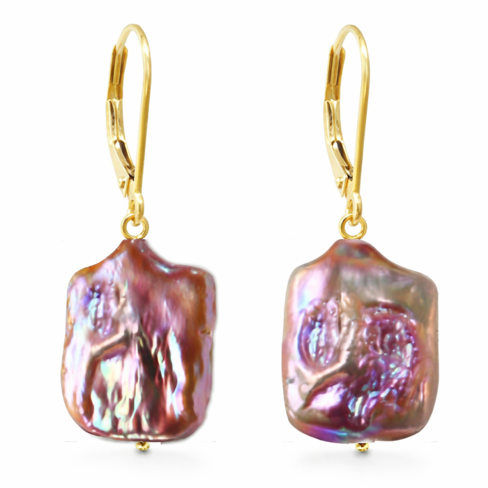Set Perle Baroque Multicolore - Brățară și Cercei, Aur Galben 14K | KASKADDA® [3]