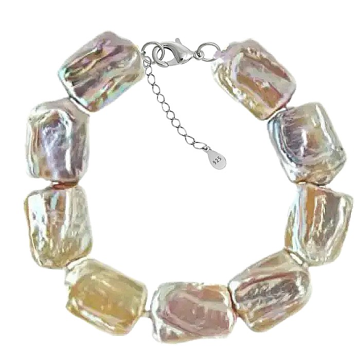 Set Perle Baroque Multicolore – Colier și Brățară, Argint 925, Innodat Manual | KASKADDA® [3]