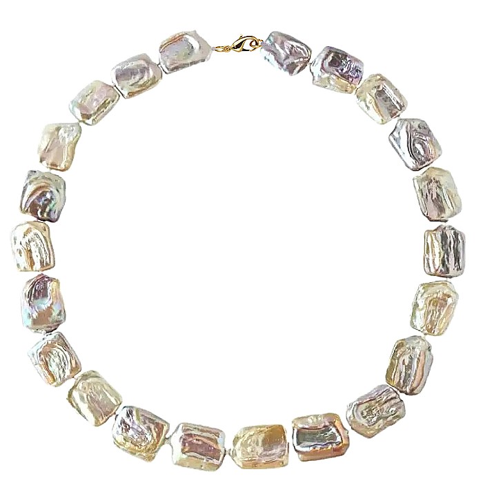 Set Perle Baroque Multicolore – Colier și Brățară, Aur Galben 14K | KASKADDA® [2]