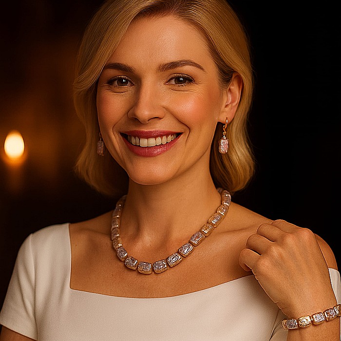 Set Perle Baroque Multicolore – Colier, Brățară și Cercei, Argint 925 | KASKADDA® [2]