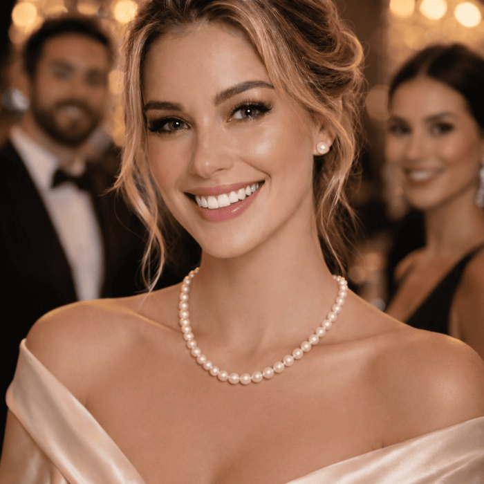 Set Perle - Colier și Cercei Tip Șurub cu Perle Naturale Albe 6-7 mm, Argint 925 | KASKADDA® [2]
