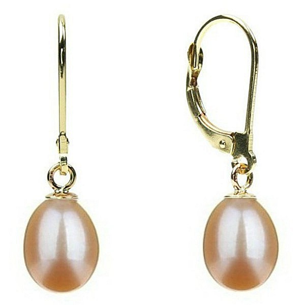 Set Perle Crem Lacrimă – Colier și Cercei, Aur Galben 14K, Perle Naturale 5/8 mm | KASKADDA® [3]