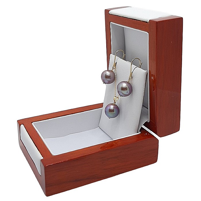 Set Perle Edison Lavanda AAA – Colier și Cercei Aur Galben 14K, Perle Naturale 11,5–12 mm| KASKADDA® [4]