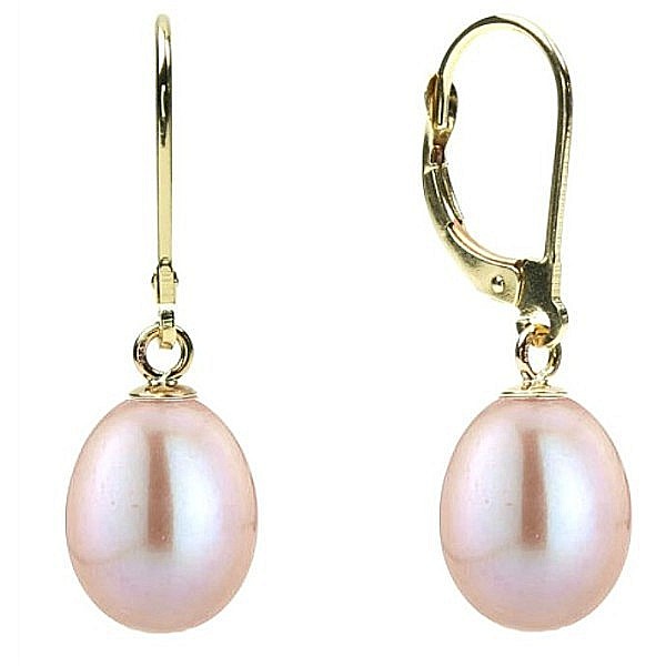 Set Perle Lavandă Lacrimă – Colier și Cercei, Aur Galben 14K, Perle Naturale 5/8 mm | KASKADDA® [3]