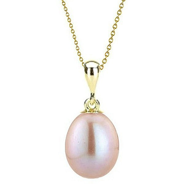 Set Perle Lavandă Lacrimă – Colier și Cercei, Aur Galben 14K, Perle Naturale 5/8 mm | KASKADDA® [2]