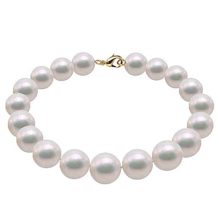 Set Perle Mari – Colier, Brățară și Cercei Business, Aur Galben 14K, Perle Albe Premium 8,5–9,5 mm | KASKADDA® [5]