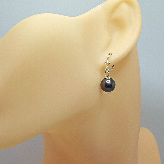 Set Perle Tahitiene – Colier cu Pandantiv și Cercei, Aur Galben 14K, Perle Naturale 8-9 mm, Calitate AAA | KASKADDA® [5]