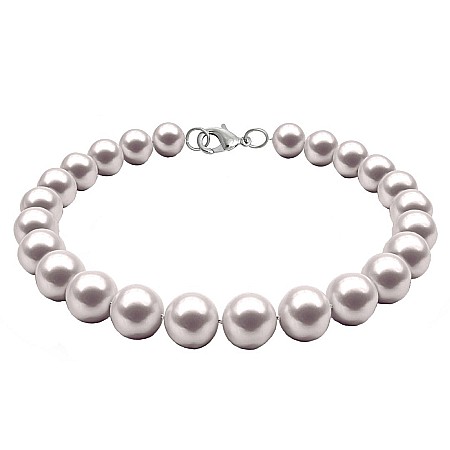 Brățări cu Perle - Brățară cu Perle Naturale Albe de 6-7 mm și Argint 925 | KASKADDA®