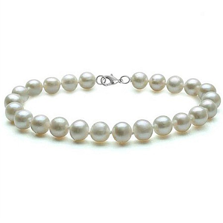 Bijuterii cu Perle Naturale - Brățară Perle – Perle Naturale Albe Premium 7–8 mm și Închizătoare din Argint 925