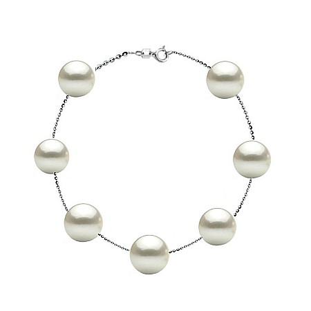 Brățări cu Perle - Brățară cu Perle Naturale, de 7–8 mm, Model Office și Argint, Calitate Premium