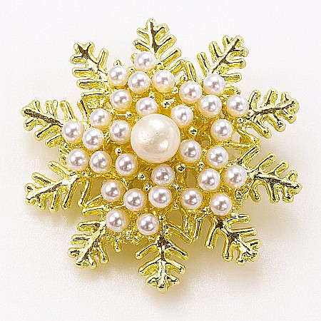 Brose cu Perle - Broșa Ice Crystal cu Perlă Naturală