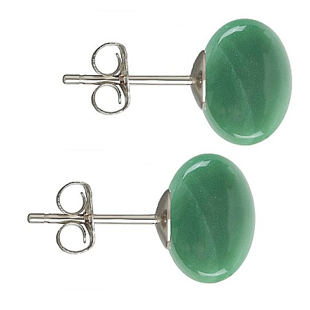 Cadouri cu Perle Naturale - Cercei Argint, Tip Surub, cu Pietre Semipretioase Naturale de Aventurin de 12 mm