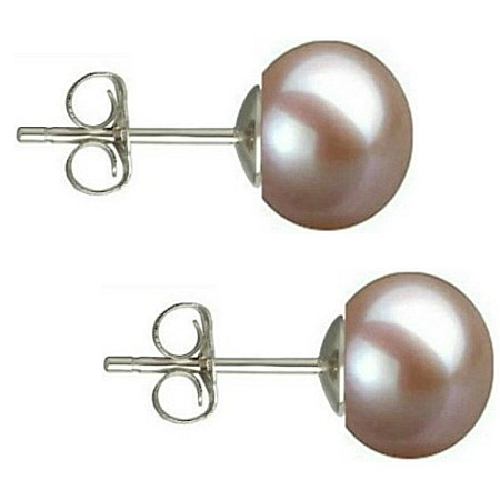 Best Sellers - Cercei Perle Lavandă Naturale 7–8 mm, Tip Șurub, Argint 925 – Calitate AAA    | KASKADDA®