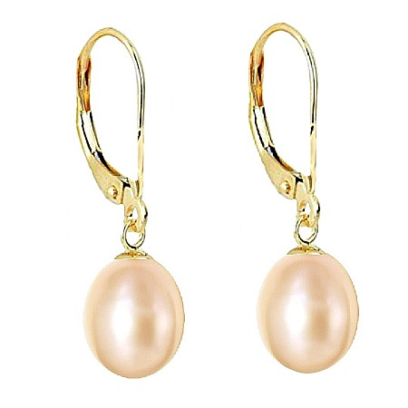 Bijuterii cu Perle Naturale - Cercei Perle Naturale Crem 8/5 mm, Formă Lacrimă, Aur 14K (aur 585), Calitate AAA   | KASKADDA®