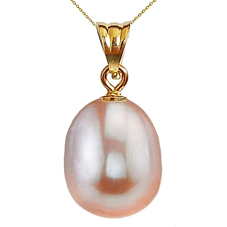 Coliere Perlă Naturală - Colier Perla Naturală Lavandă, 12/9 mm, Lacrimă, Aur 14K (aur 585) | KASKADDA®