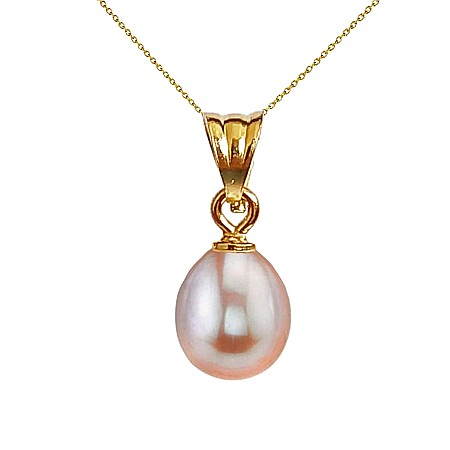 Bijuterii cu Perle Naturale - Colier Perla Naturala Lavandă, Calitate AAA, 6/8 mm și Aur 14K (aur 585) | KASKADDA®