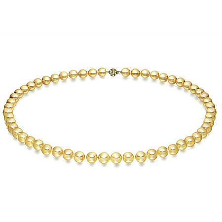 Perle Rare - Colier Perle Naturale Akoya Aurii, AAA+, 6,5–7 mm, Aur Galben 14K | KASKADDA®