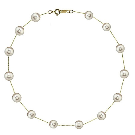 Perle Rare - Colier Perle Akoya Japoneze 5,5–6 mm, Aur Galben 14K | KASKADDA®