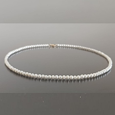 Coliere Perle Mici - Colier Perle Naturale Mici, Rare, de 3–4 mm, Calitate AAA, Aur 14K | KASKADDA®