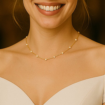 Best Sellers - Colier Perle Naturale, Office, 4–5 mm, Calitate AAA, Aur 14K, | KASKADDA®